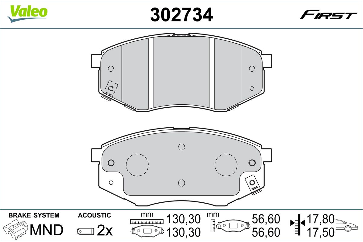 Set placute frana,frana disc 302734 VALEO